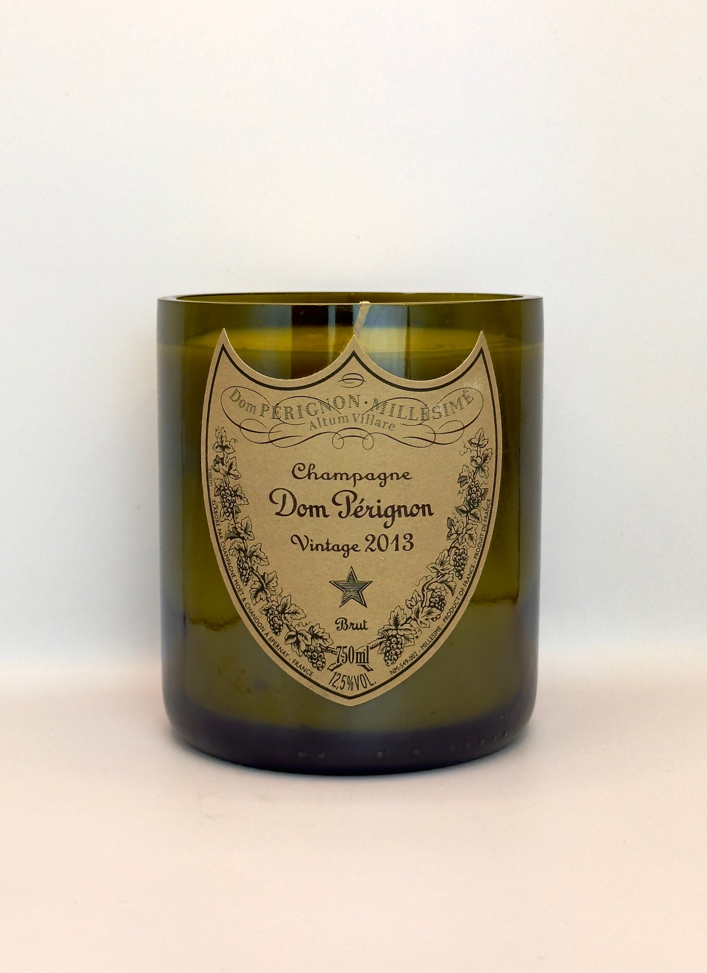 Kerze aus Champagnerflasche